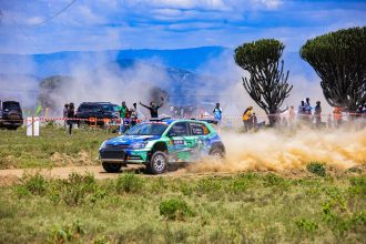 A rally car in action during the 2025 WRC Safari Rally in Naivasha. The government is placing emphasis on environmental care to make the sport sustainable..jpg