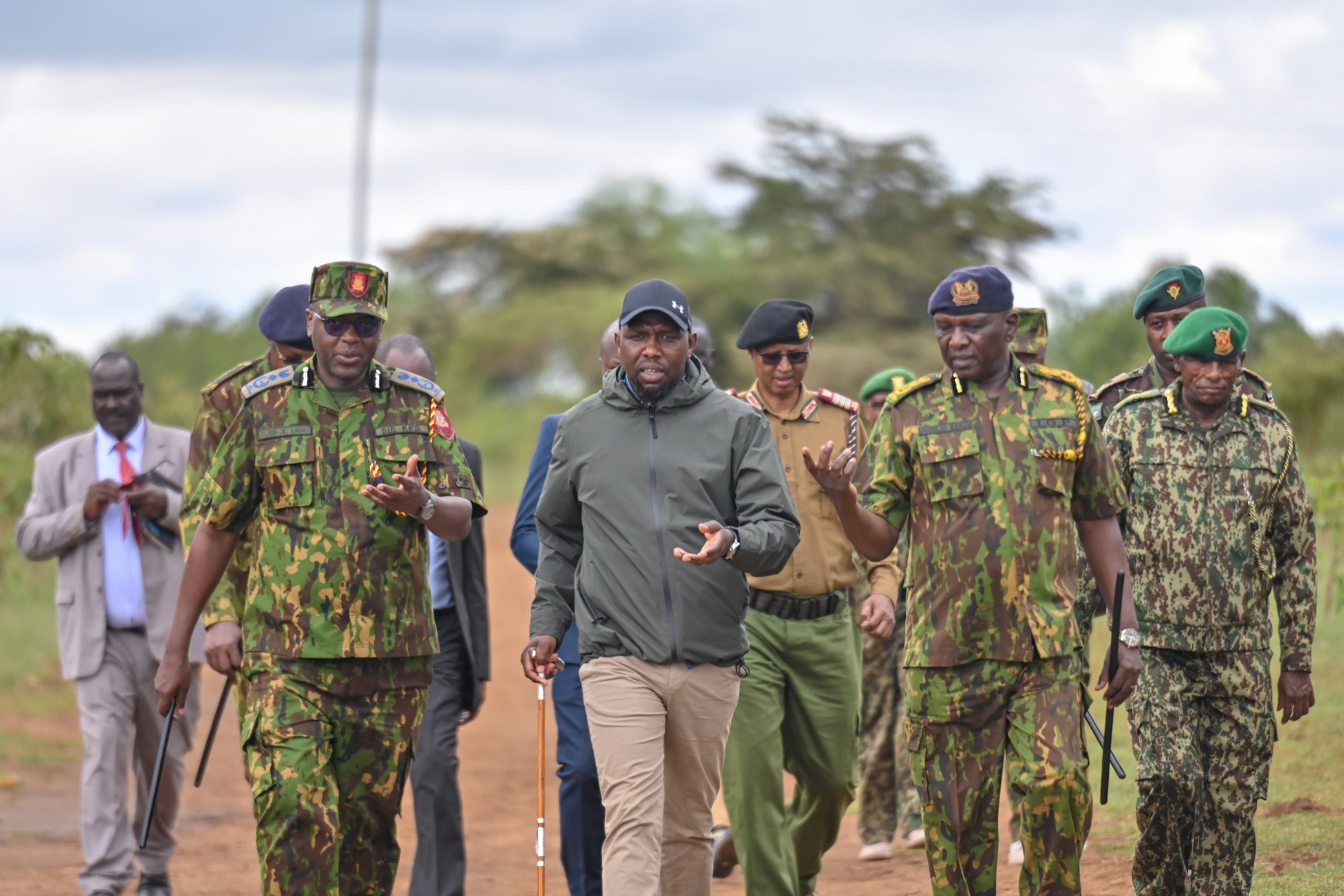 CS Murkomen with other security leaders at the launch of the new command centre in Laikipia.